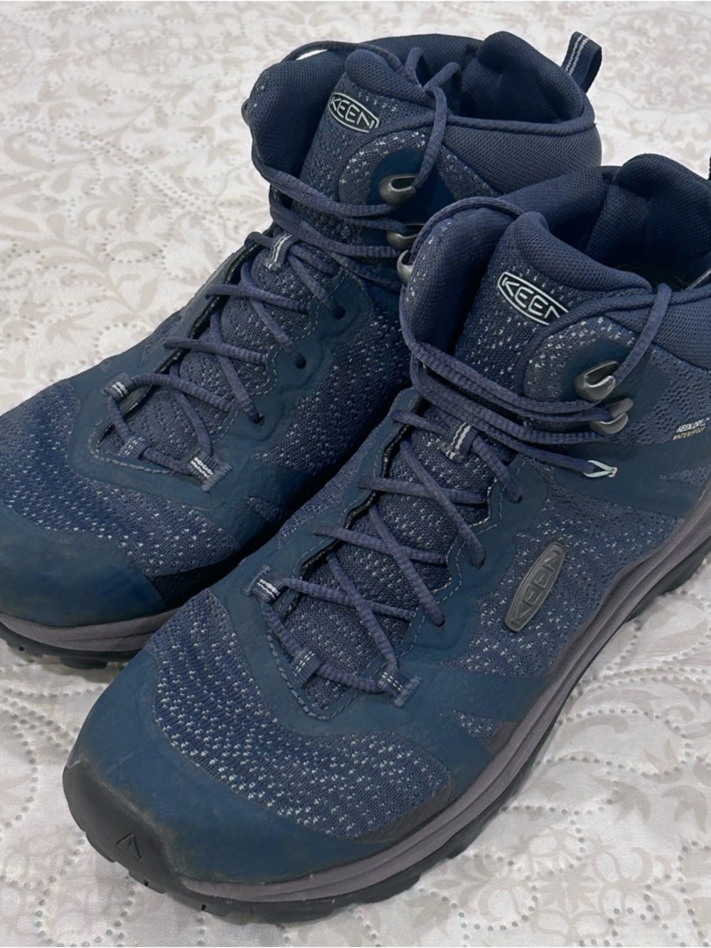 Keen Dry Boots Terradora II Womens Size 9.5 Hiking Blue Waterproof Mid Top Ankle